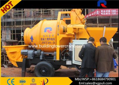 China 37kw Motor Power Electric Concrete Mixer Pump Trailer 5.3 tons Weight for sale