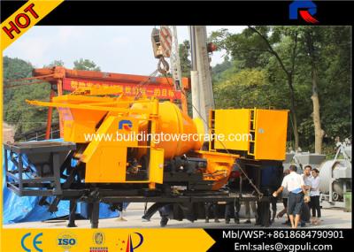 China Trailer Concrete Pump Truck , Concrete Mixing Truck 1.2M Discharge Height for sale