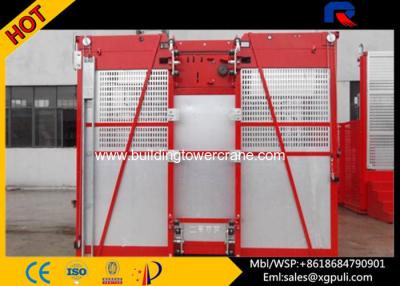 China 3m Cage Length Construction Hoist Elevator With Mechanical Interlocking Door System for sale