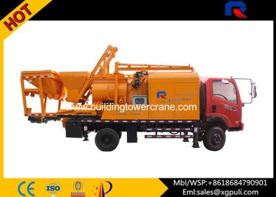 China 7 Mpa Flexible Mobile Concrete Batching With Two Cement Silos 3.8m Discharge Height for sale