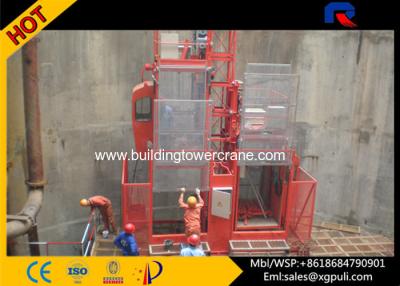 China Double Cage Construction Material Lifting Hoist , Construction Site Elevator SC200/200 for sale