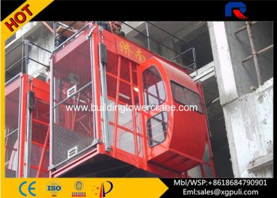 China Twin Cage 2.4m Cage height construction passenger hoist With Mast Sections for sale