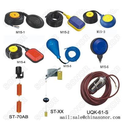 China M15 PVC cable float switch / water pump float switch with CE and RoHS / water tank float switch for sale