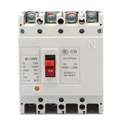 China Resin Plastics M1-125PV Mode DC MCCB/Moulded Case Circuit Breaker Mccb/3P 750V for sale