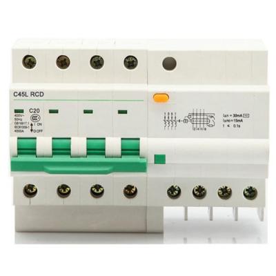 China 2015 New C45L Type 1~4P/1~63A/RCD/Electronic Leakage Circuit Breaker for sale