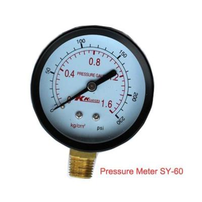 China High Quality 2.5 Inch Low Entry Pressure Gauge With Bevel Crimped Y-50 for sale