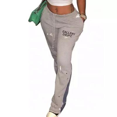 China Custom Anti-Wrinkle December Winter Trouser Pants Fashionable Women Sport Cotton Pants High Waist Wid Sports Tracksuit Stacked Gaiters For Women for sale