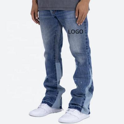 China Custom Anti-Wrinkle Dec Garment OEM Men Hide Sweatpants Vintage Fabric Mens Quilted Jeans With Logo Bulk Manufacturers for sale