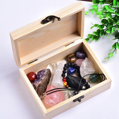 China China Natural Hot Selling Natural Crystal Original Stone Gift Box Crystal Healing Stone Set for sale