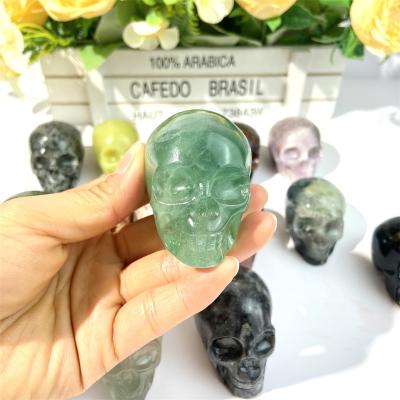 China China Wholesale Natural Polished Gems Hand carved Crystal Skull Treatment Stone Mixed Crystal for sale