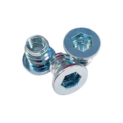 China General Industry Furniture Hardware Factory specializes in custom galvanized iron reverse outer thread nuts for sale