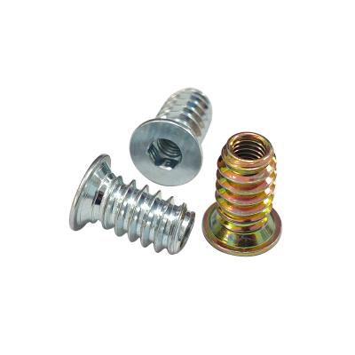 China Custom Furniture Fasteners Furniture Hardware Accessories Enlarged Wood Head Internal And External Thread Nuts for sale