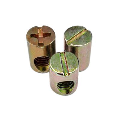 China Heavy Industry Premium Quality Carbon Steel Horizontal Bracing Galvanized One Hole Furniture Slotted Barrel Nuts - And - Bolts for sale