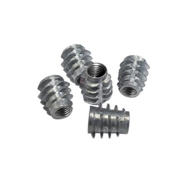 China General Industry Manufacturers Of High Quality Cheap Furniture Hardware Furniture Hardware Zinc Alloy Threaded Insert Wood Nut for sale