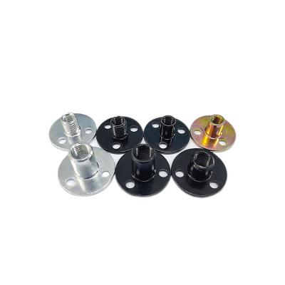 China Cheap Heavy Industry Factory Stain Furniture Sofa Hardware Three Hole Iron Plate T Nuts for sale