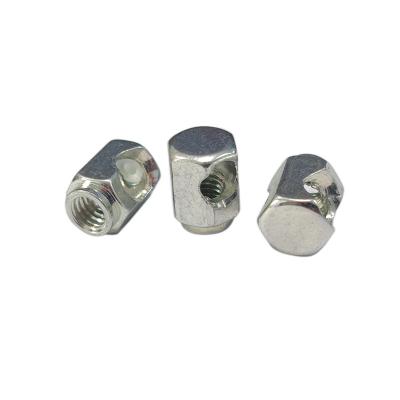 China Professional Heavy Industry Quality Furniture Hardware Fittings Galvanized Hexagon Special Shaped Dowel Customization Hole Horizontal Nuts for sale