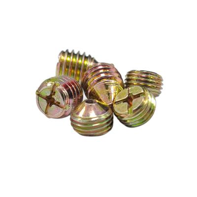 China Round Modular Iron Cross Conical Screws For Furniture Hardware High Quality Fittings for sale