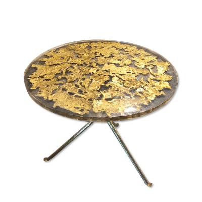 China Villa copper top garden furniture living room villa coffee table living room pure copper table for sale