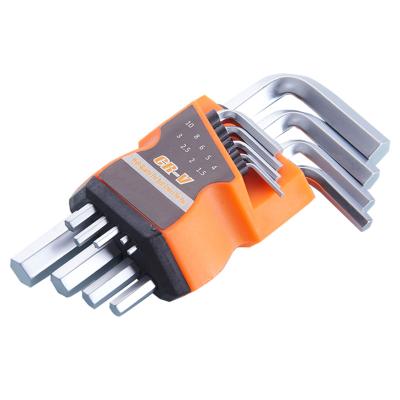 China & CR40; Carbon Steel SAE Short 9pcs Size 1/16 1/8 3/16 Hex Wrench Allen Key Set for sale