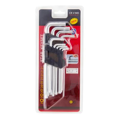 China & CR40; Hot Selling Carbon Steel 9pcs Hex Wrench Universal Medium Torx Long Set for sale