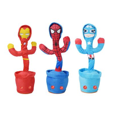 China Cactus Eco-friendly Material Hot Selling Singing and Dancing Doll Twisting Plush Toys Children's Companion Toys for sale