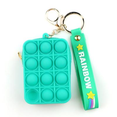 China High Quality Wallet Silicone Coin Purse Decompression Coin Purse Decompression Key Chain Toys Wholesale Eco-friendly Material for sale