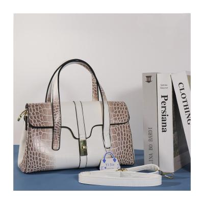 China Guangzhou Crocodile Printing PU Zipper Luxury Custom Women Shoulder Bags And Women Portable/Soft/Durable/Messenger Bags for sale