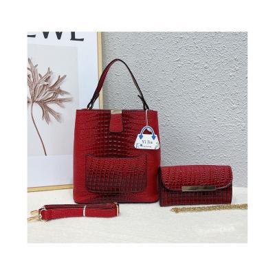 China Other Wholesale Custom Material Tote Bag Cheap Lady Pu Aesthetic 2023 Women's Handbag Croc Tote Bag From China for sale