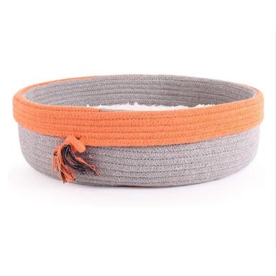 China Wholesale Travel Cotton Rope Cat Dog Pet Nest Cozy Weaving Dogs Bed for sale