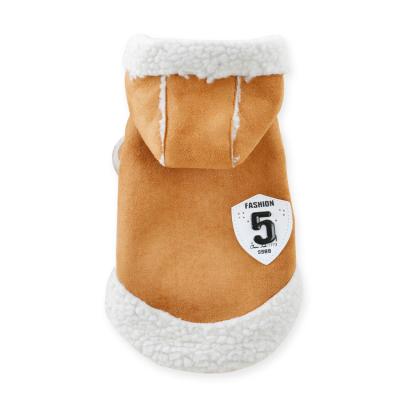 China Sustainable Pet Jacket Winter Pet Clothes With Fleece Fleece Hooded Pet Clothes Wholesale for sale