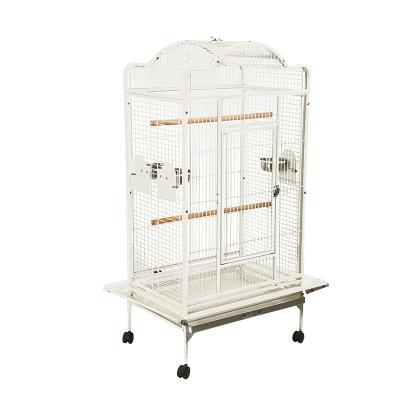 China Wholesale White Breathable Pet Cage Stainless Steel Iron Wire Bird Cage Parrot Cage for sale