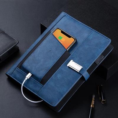 China Powerbank Digital Notebook Creative Pocket Wireless Charging Notebook Custom Logo Notepad Fashion Power Bank Notebook Stationery gift for sale