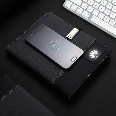 China Printed Travel Wireless Charger Usb-C Power Bank Notebook Powerbank Diary Planner Notebook With Power Bank And Usb for sale