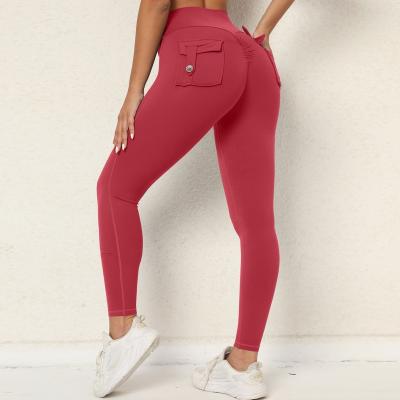 China Breathable Factory Sell Solid Colors Yoga Pants Women Fitness Gym Tights Gaiters Pants Gym Pouch Running Running Legging for sale