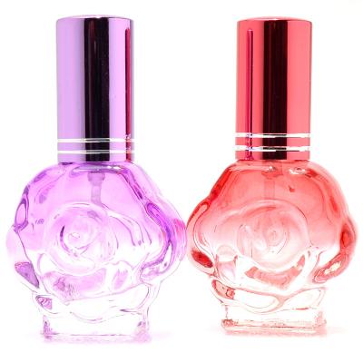 China Factory Wholesale High Quality 10ml Mini Perfume Bottle Cosmetic Yiwu Flower Portable Glass Perfume Bottle for sale