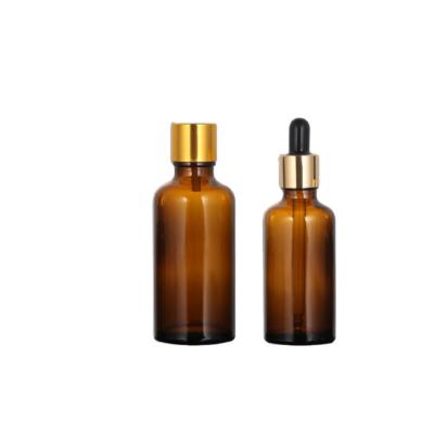 China BinQi Factory Supplier 2022 Hot Sale 5ml/10ml/15ml/20ml Amber Oil Cosmetic Lotion Empty Dropper Glass Cosmetic Bottles for sale