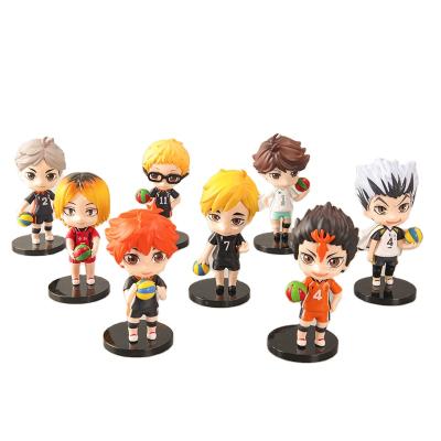 China Hot Sale 8pcs Cartoon Toy A PVC Figure Hinata Syouyou Figure Set Haikyuu Action Number For Gift for sale