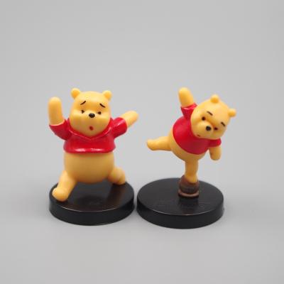 China China 9pcs Set Little Bear Victory Plastic Newly Industrialized Country Figure Stands Figurine Doll Toys For Cake Topper Decoration for sale