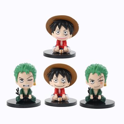 China Hot sale 4pcs cartoon toy in a ONE PIECE set Japanese thief sea figure sea figure PVC stock toy for sale