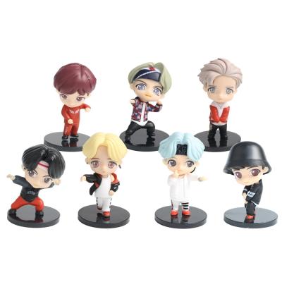 China Hot sale 7pcs boy group Nam-joon Kim Kim Seok Jin Min Yoon Gi's park Ji Min Kim Tae Hyung fans figure many TOY Korean MODEL for sale