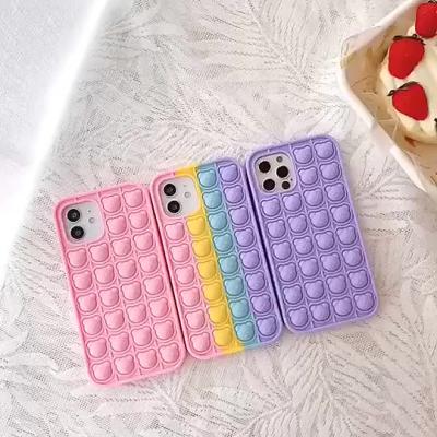 China Worry Relief Toy Silicone Protective Cartoon Little Bear Worry Cute Waterproof Funny Phone Case for sale