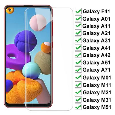 China Anti Blue-Ray 9H HD Tempered Glass For Samsung Galaxy F41 A42 M51 M31 M21 M11 M01 Screen Protector A01 A11 A21 A31 A41 A51 A71 Protective Film for sale