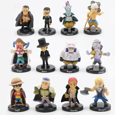 China Straw Hat Luffy PVC Model Straw Hat Luffy Action Figure Devil Crocodile Legs Anime 12Pcs/Set One Piece User Errors Doll Toys Kids Gifts Action Number Model Doll Toy fruit for sale