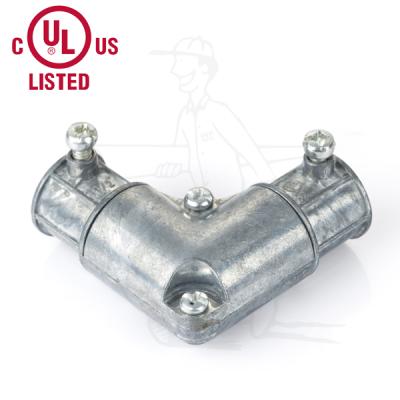 China Codo Corto EMT A EMT W/UL Zinc EMT Capped Wedge Coupling Used For EMT Pipe Into EMT Pipe for sale