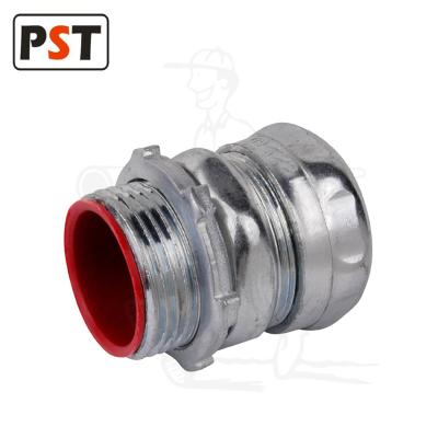 China EMT Compression Connector Electrical Insulated Steel Conduit Fittings for sale