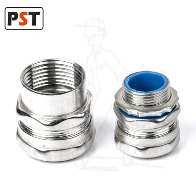 China Stainless Steel Female Straight Waterproof Connector Flexible Conduit Connector for sale