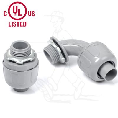 China For Use With Flexible Nonmetallic Wholesale Flexible Nonmetallic Conduit Connector Wire Waterproof Straight Conduit Connector for sale