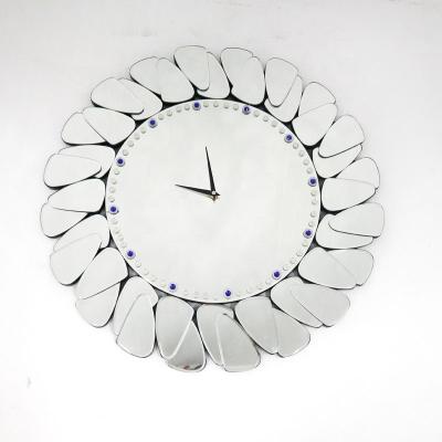 China Europe Hot Sale Wall Mirror Clock Decor Indoor Modern Home for sale