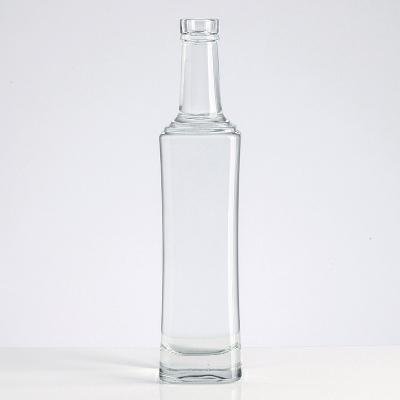 China Empty Beverage 375ml Rectangle Water Whiskey Glass Bottle Vodka For Liquor for sale