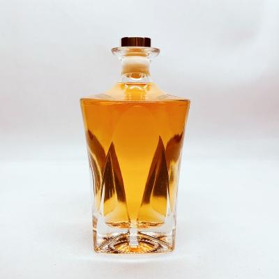 China Small Size Custom Shape 375ml Flint Glass Bottle Super Liquor Beverage for sale